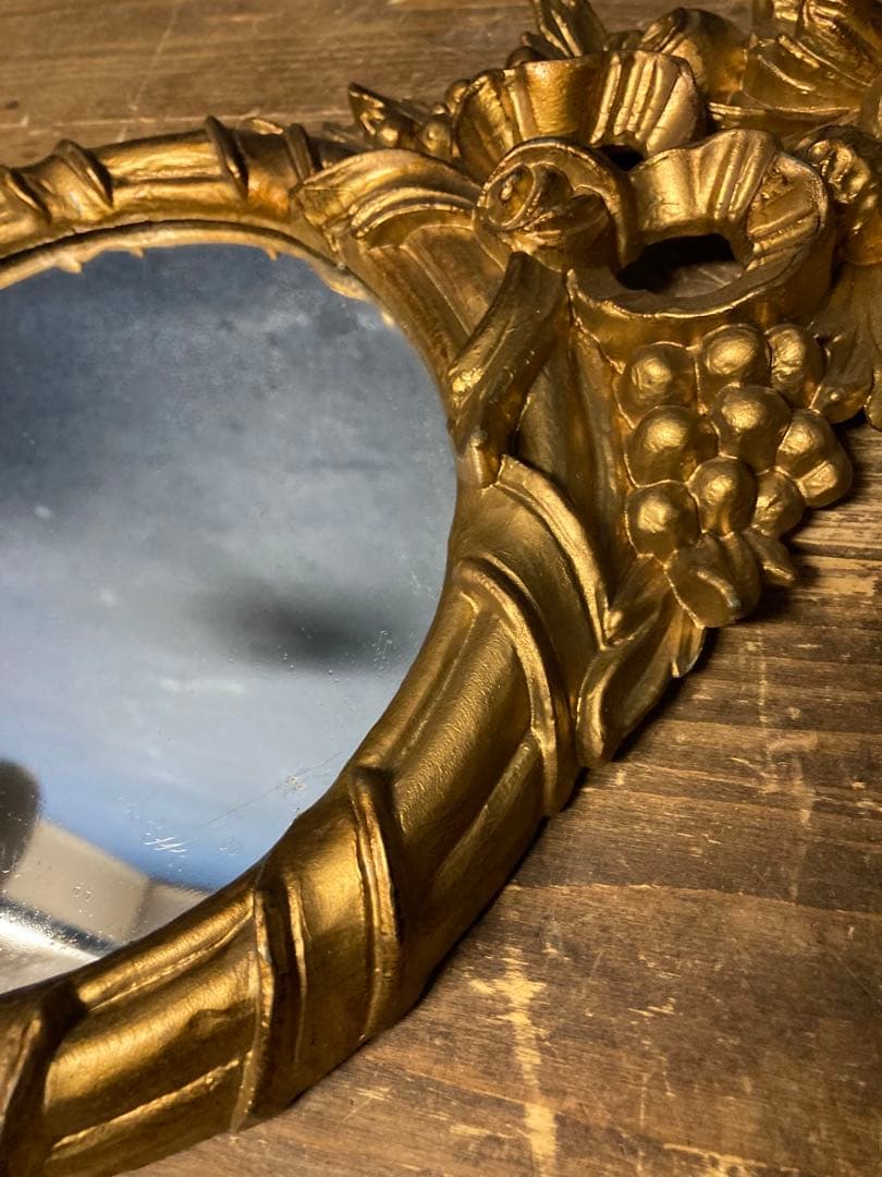 A 壁掛けインテリア　壁掛けミラー　ロココ調　エンジェル　ヨーロピアン　イタリア