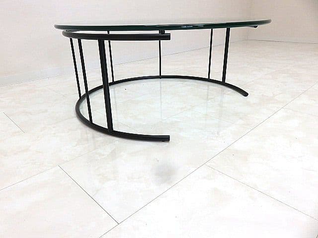 美品　フクラ「TMRB」 Lサイズ ガラスセンターテーブル 　リビングテーブル