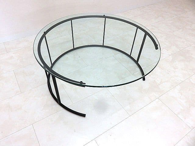 美品　フクラ「TMRB」 Lサイズ ガラスセンターテーブル 　リビングテーブル