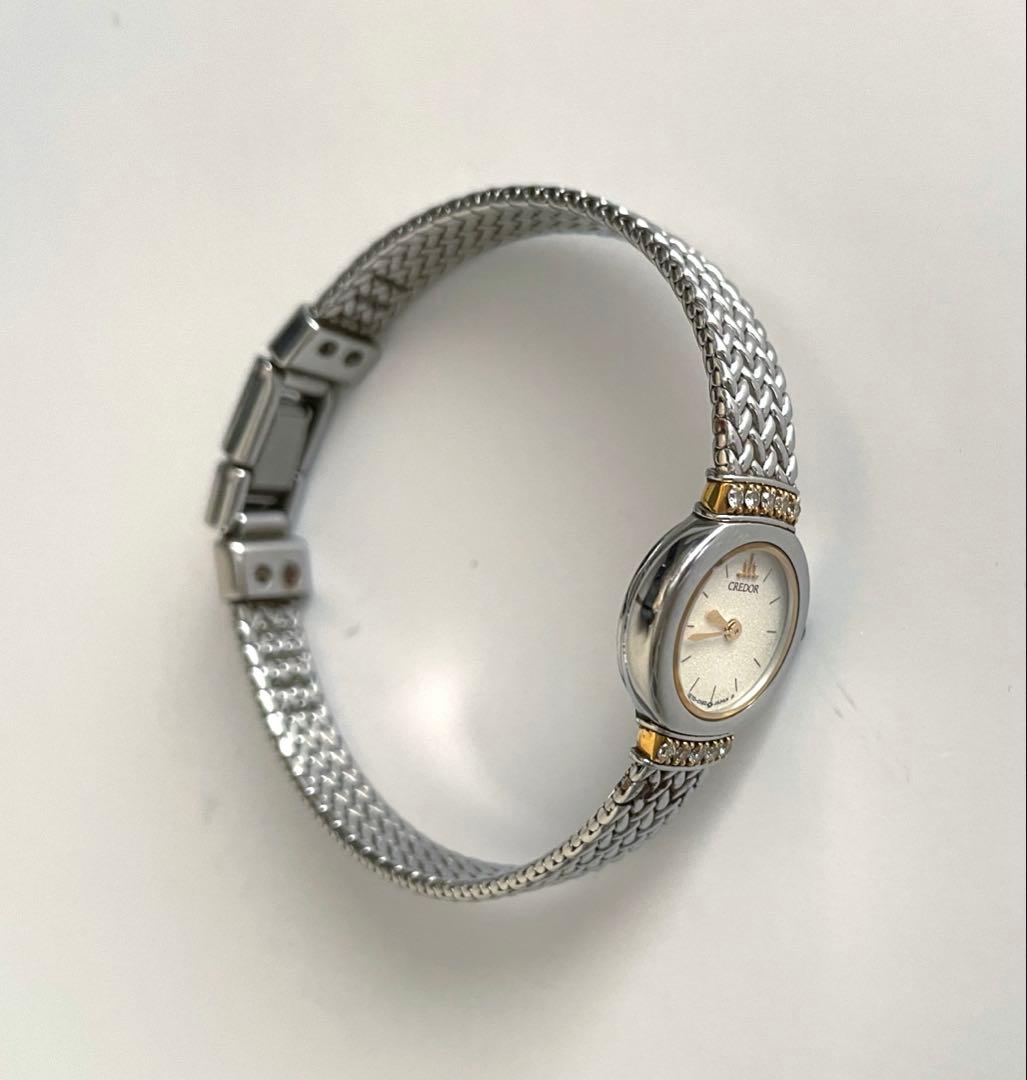 美品】SEIKO セイコー クレドール クォーツ SS/18KT ダイヤモンド