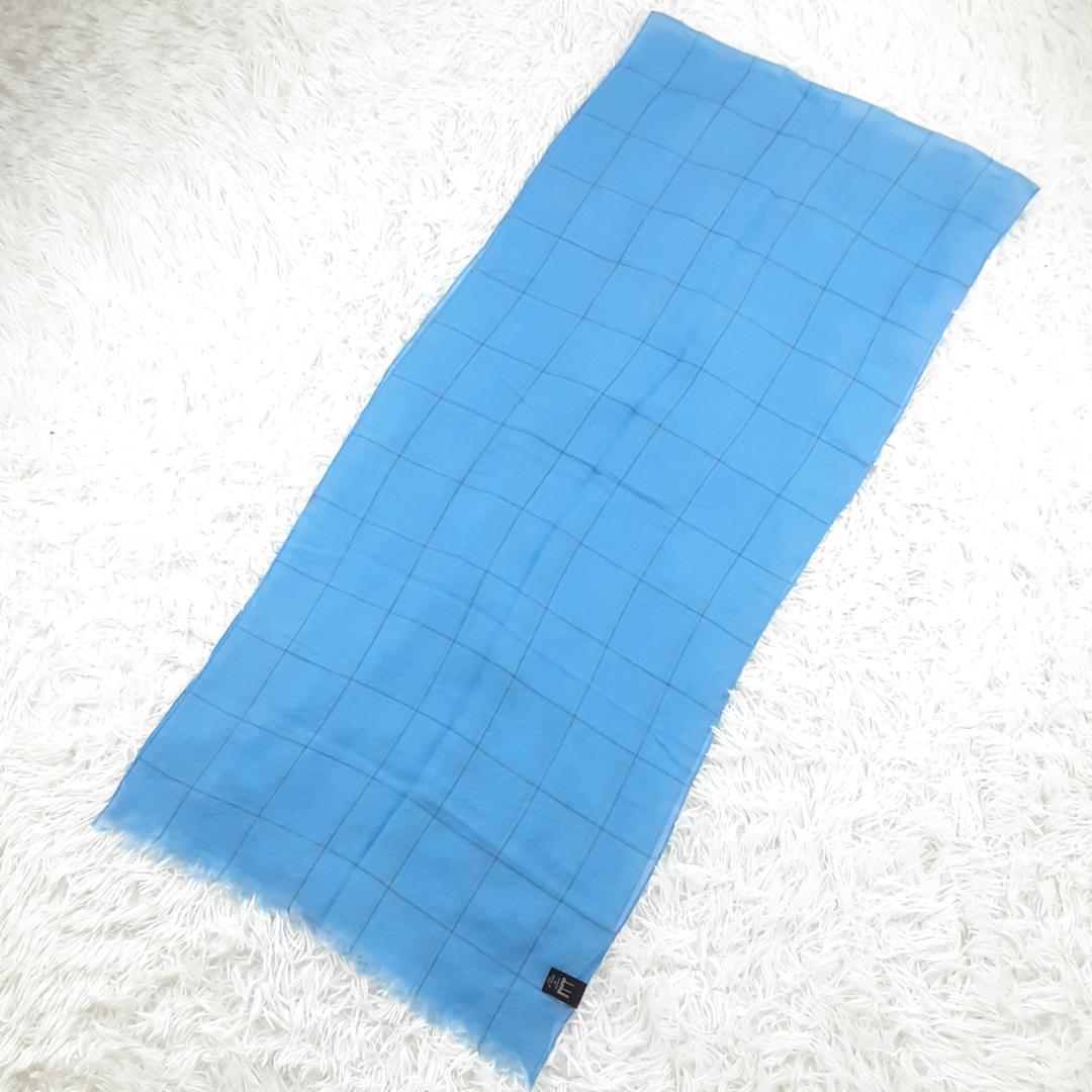 美品◎Dunhill ダンヒル ストールマフラー3本セット まとめ 黒 紺 水色