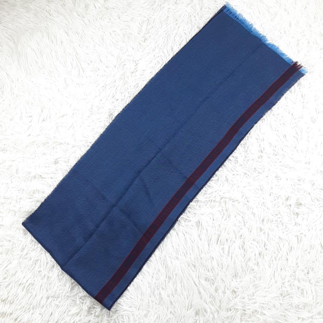 美品◎Dunhill ダンヒル ストールマフラー3本セット まとめ 黒 紺 水色