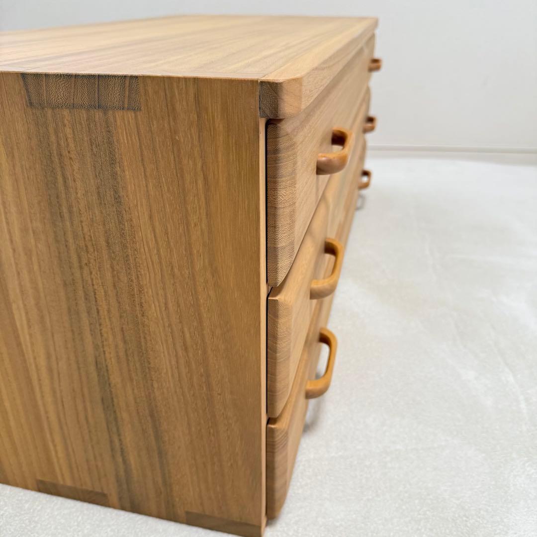 起立木工 桐 チェスト　3段　天然木　タンス　北欧　大塚家具