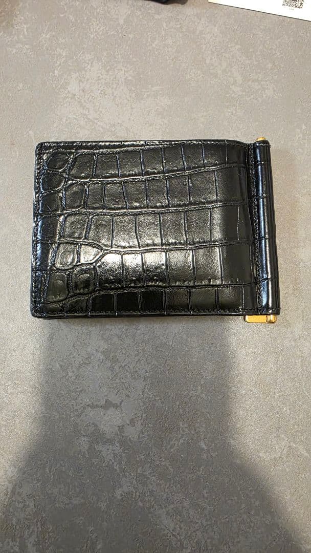 K*I様 SAINT LAURENT 財布 マネークリップ型 クロコ