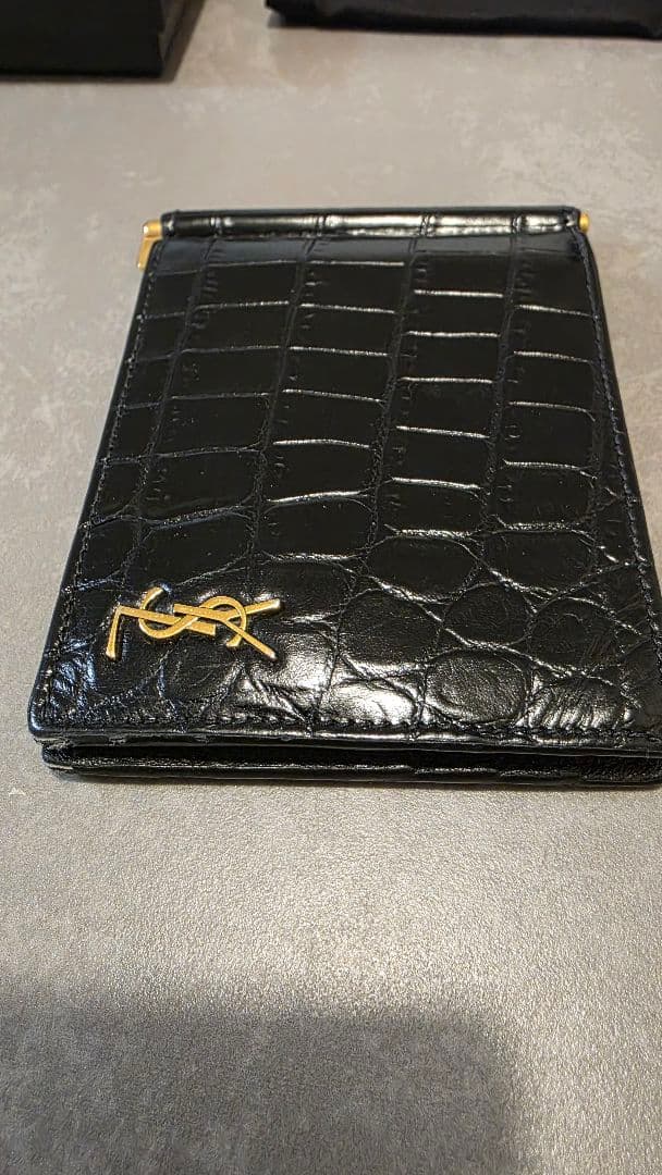 K*I様 SAINT LAURENT 財布 マネークリップ型 クロコ