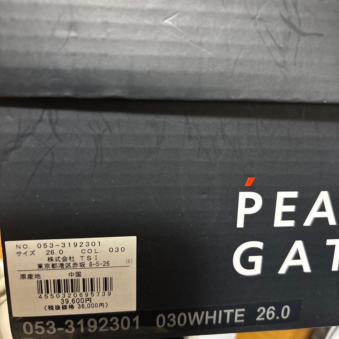 パーリーゲイツ ゴルフシューズ キルトタンローカット　26 白