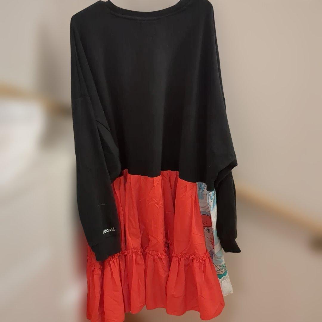 専用❦✨古着リメイク　リメイクワンピース　リメイクスウェット　アリエル