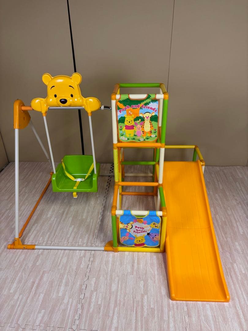 除菌清掃済　☆綺麗☆　くまのプーさん　おりたたみロングスロープキッズパークSP