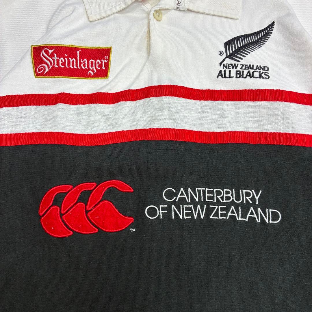 90s CANTERBURY ラガーシャツ オールブラックス ユニフォーム