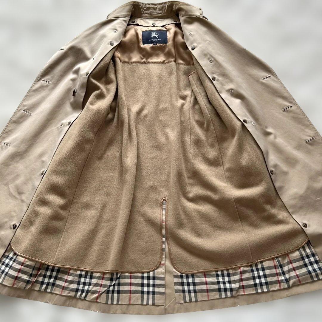 【美品】バーバリーロンドン　トレンチコート　ライナー付き　ロング丈　ベージュ　L