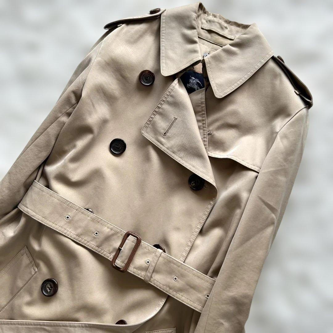 【美品】バーバリーロンドン　トレンチコート　ライナー付き　ロング丈　ベージュ　L
