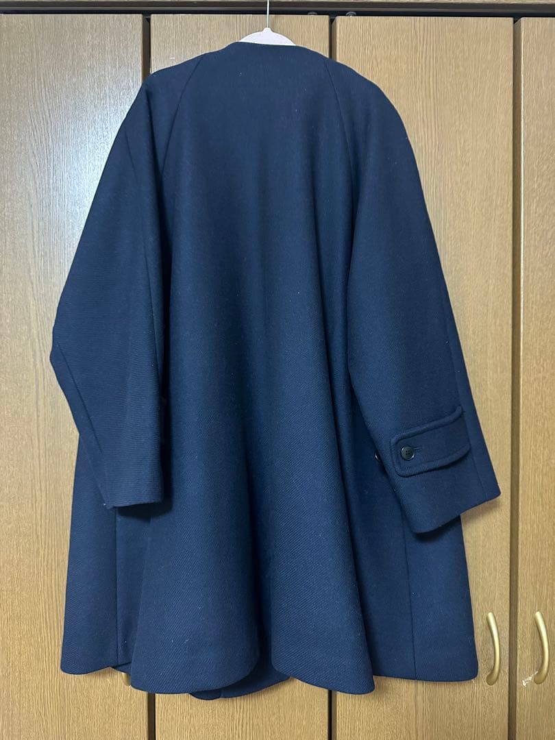 最終価格◇ROPE 2wayエコファー付け襟 メルトン Aライン ミドルコート