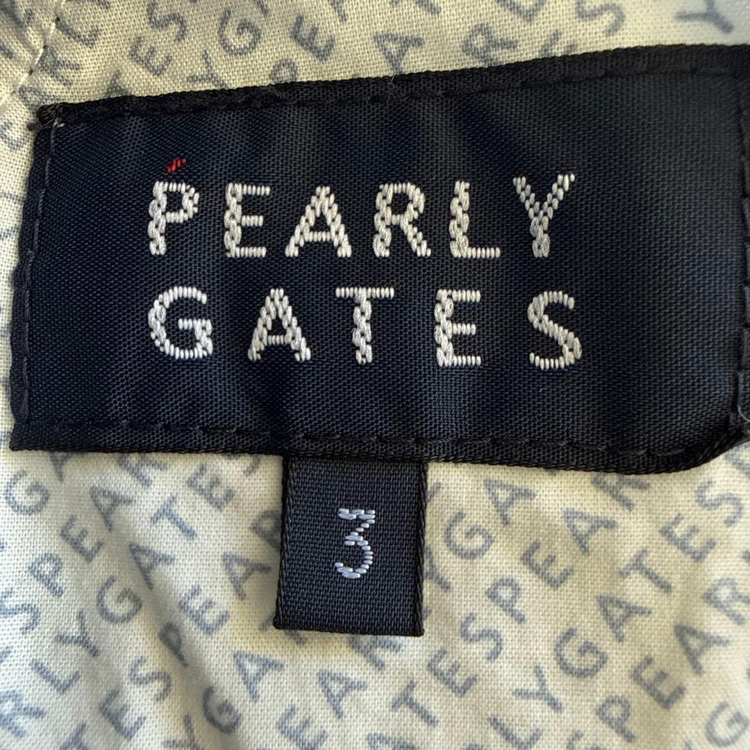 防寒　蓄熱　裏地付き　パーリーゲイツ　パンツ　総柄　S〜M相当　紺　白　ネイビー