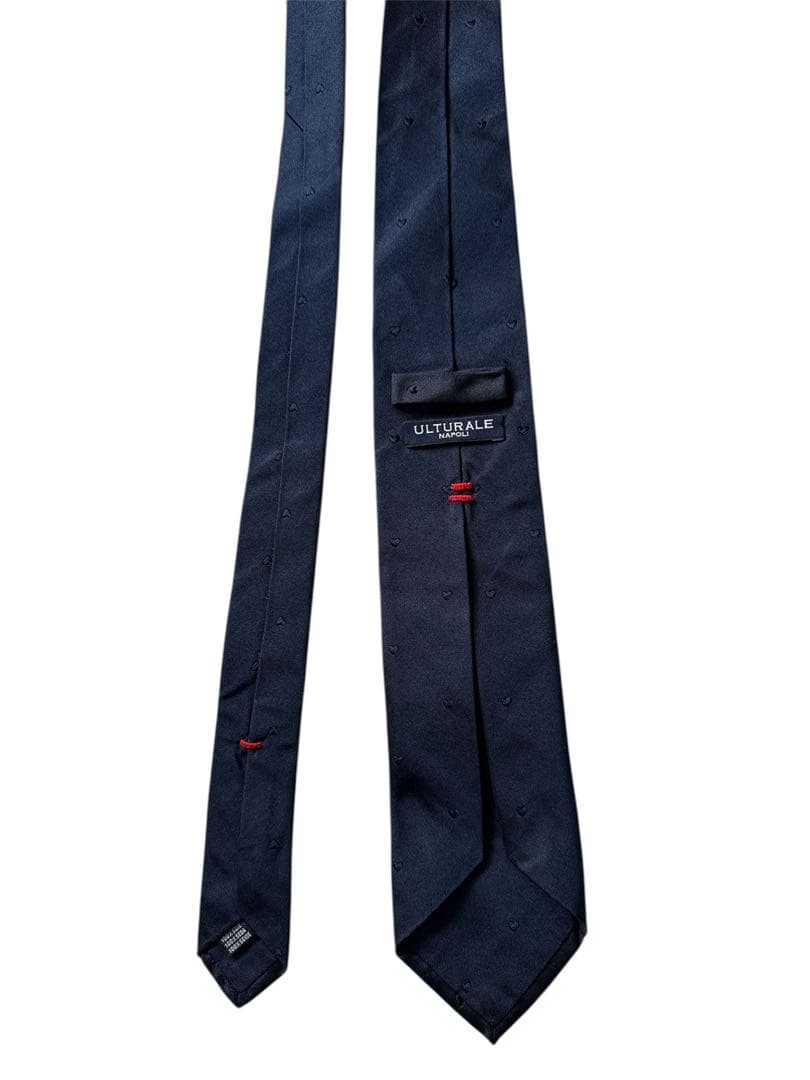 ULTURALE ウルトゥラーレ　セッテピエゲ仕様　ハート刺繍ネクタイ