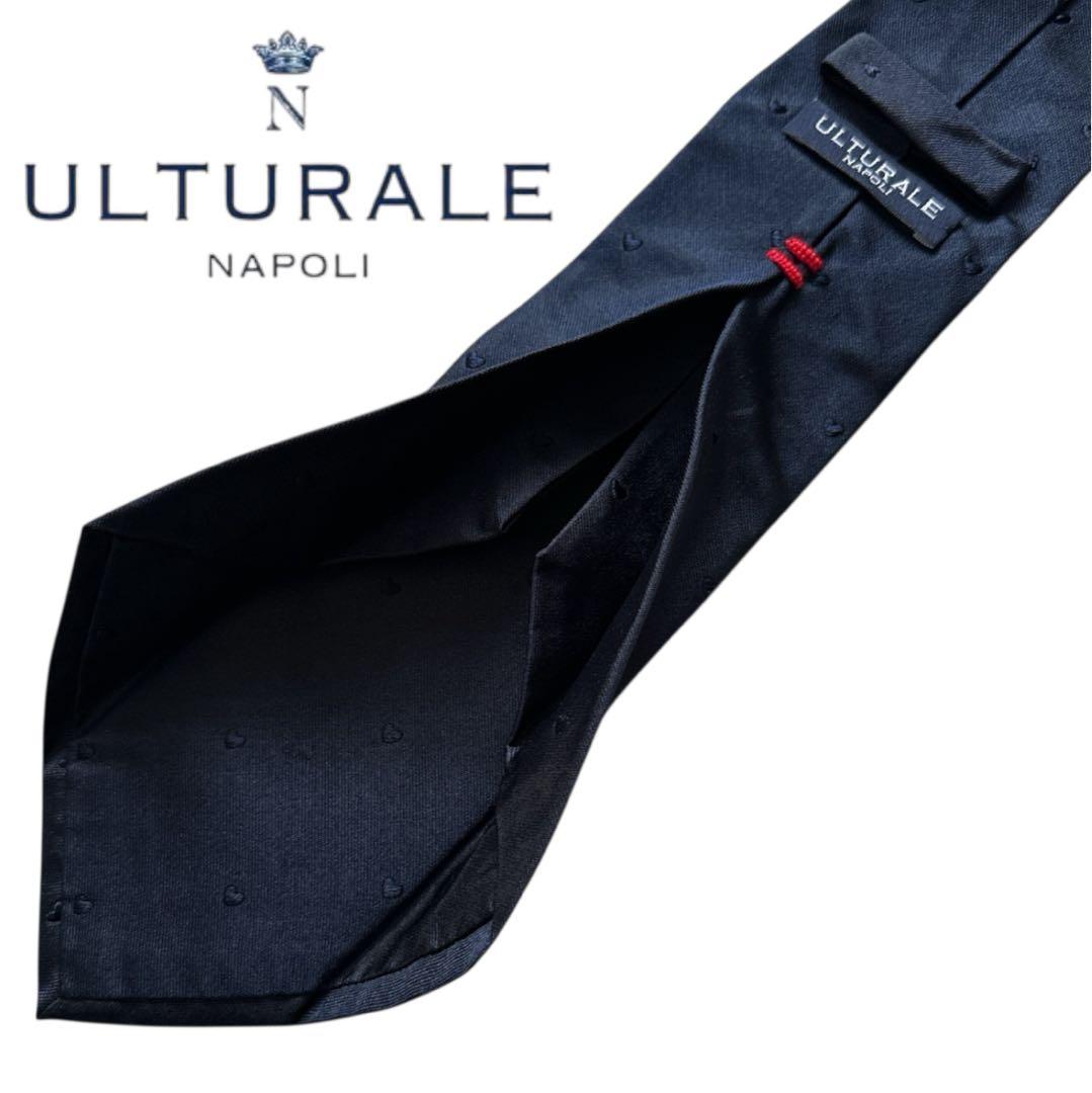 ULTURALE ウルトゥラーレ　セッテピエゲ仕様　ハート刺繍ネクタイ