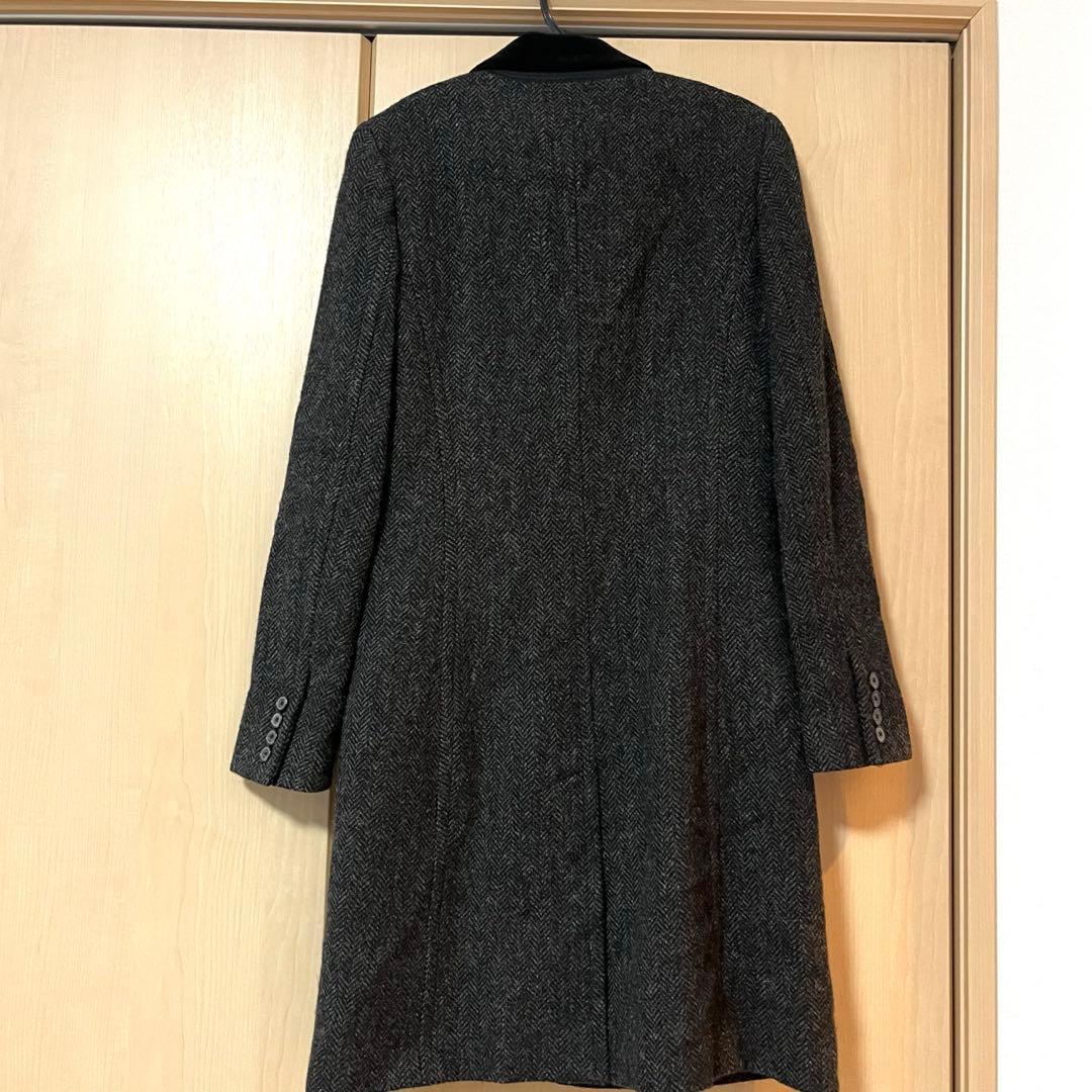 美品 ポロラルフローレンラグビー ロングウールコート グレー 150