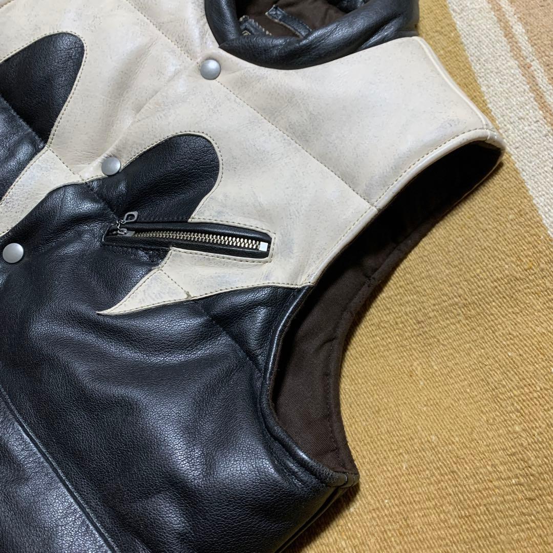 Vin&age レザーダウンベスト type:VLJ5 サイズ38