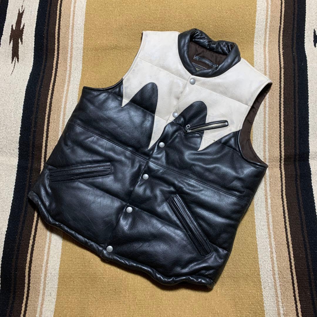 Vin&age レザーダウンベスト type:VLJ5 サイズ38