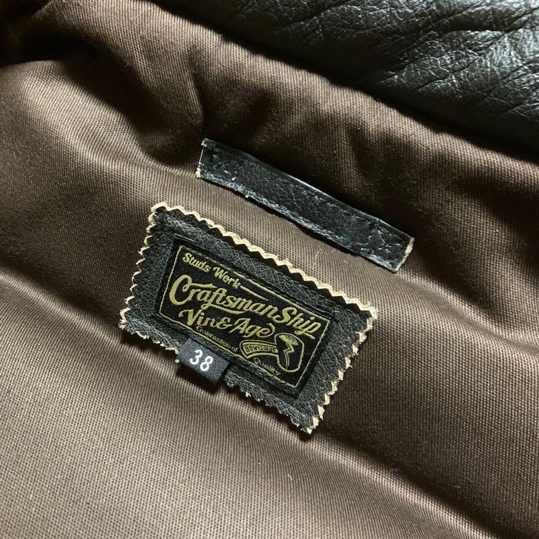 Vin&age レザーダウンベスト type:VLJ5 サイズ38