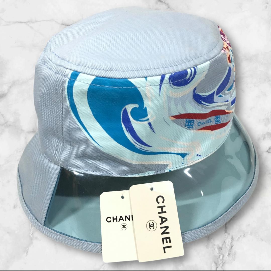 未使用 シャネル CHANEL サーフライン バケットハット 帽子 ハット M