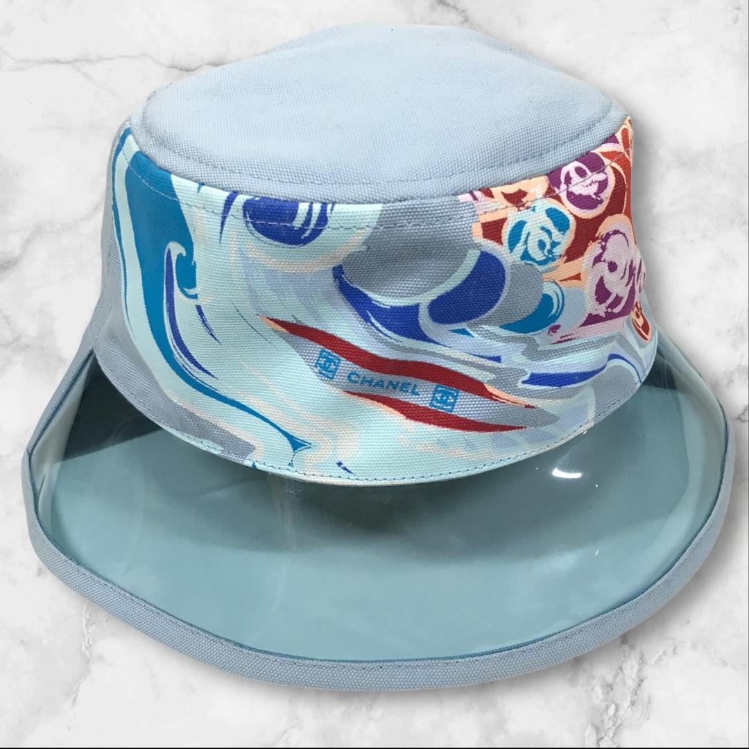未使用 シャネル CHANEL サーフライン バケットハット 帽子 ハット M