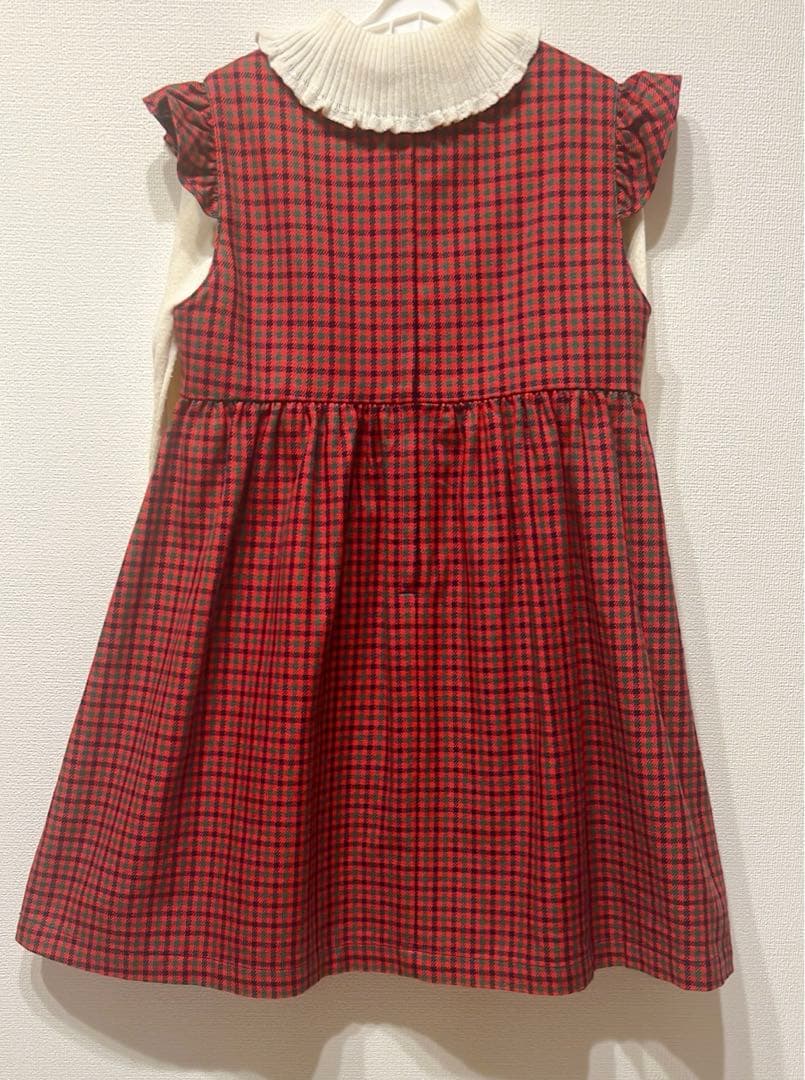 ファミリア　ワンピース　ジャンパースカート　カーディガン　110 現行品