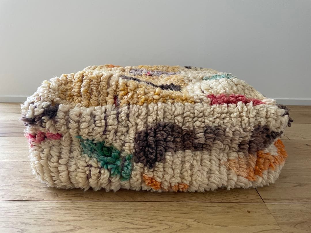 ★未使用 モロッコ プフ pouf アジラル　オットマン クッションラグ