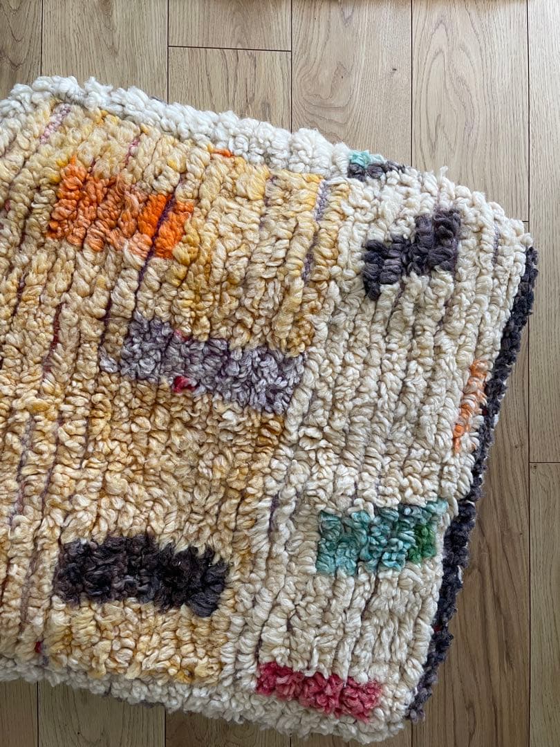 ★未使用 モロッコ プフ pouf アジラル　オットマン クッションラグ