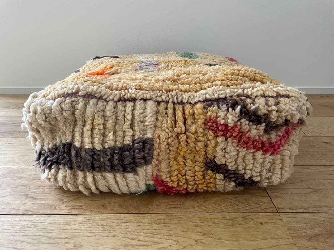★未使用 モロッコ プフ pouf アジラル　オットマン クッションラグ
