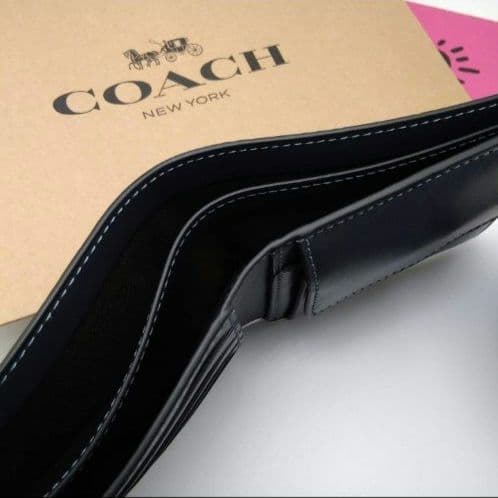 新品　COACH　折り財布　2つ折り財布　メンズ　小銭入れ付き