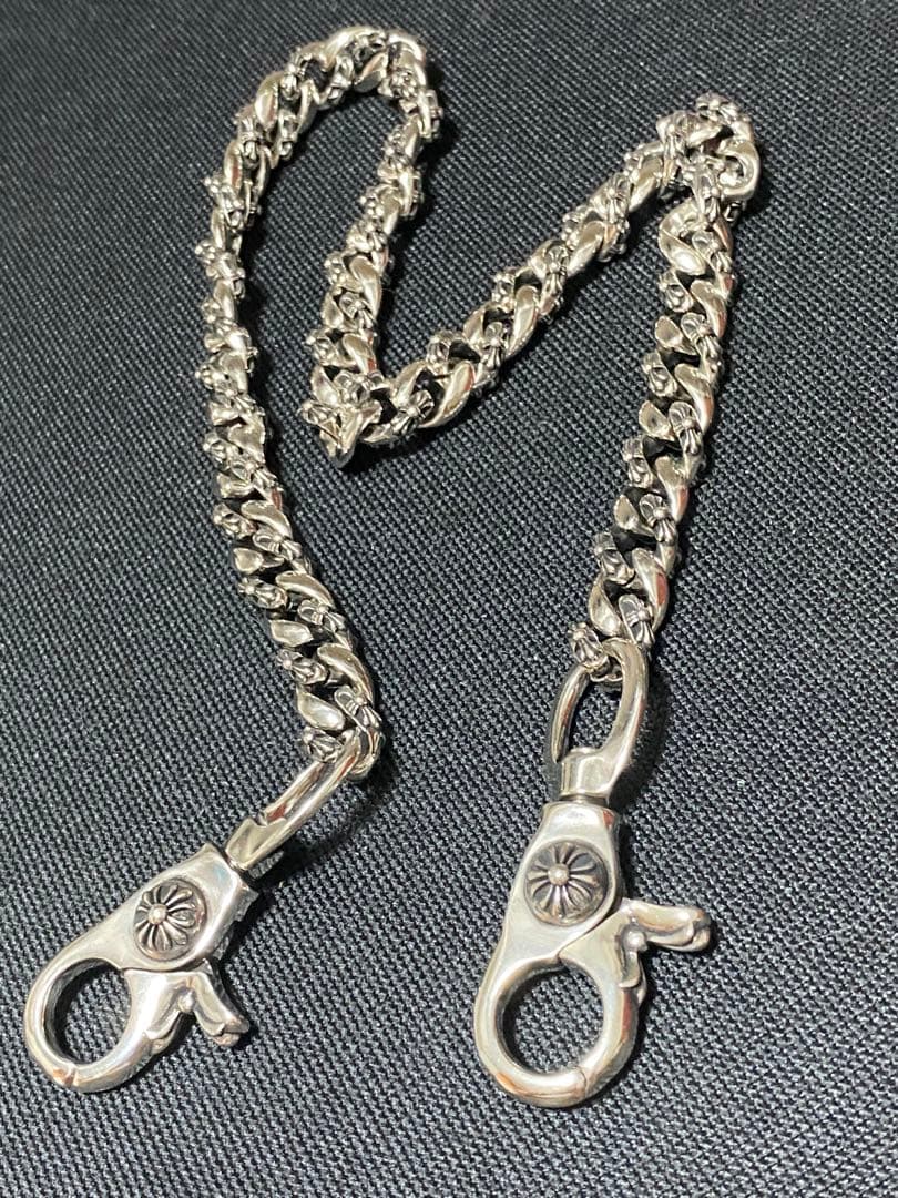 【一点物】ウォレットチェーン　　ファンシー　シルバー　クロス