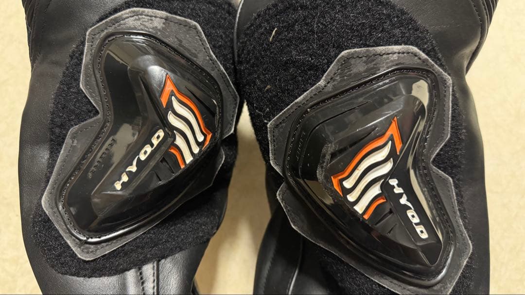 HYOD ブラックレザーパンツ ブーツイン LL