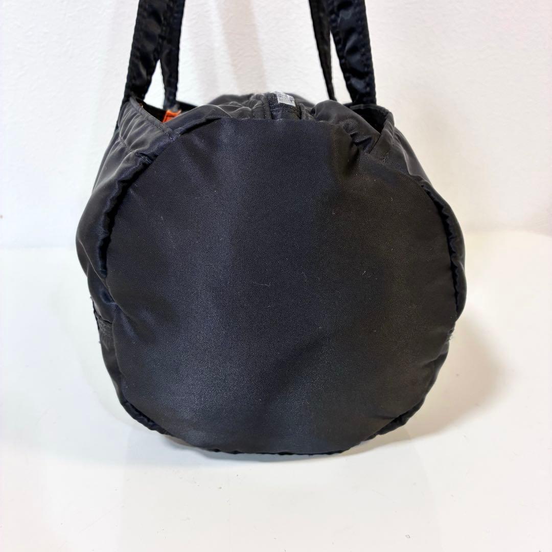 【美品】ポーター タンカー ミニボストンバッグ ドラムバッグ ナイロン ブラック