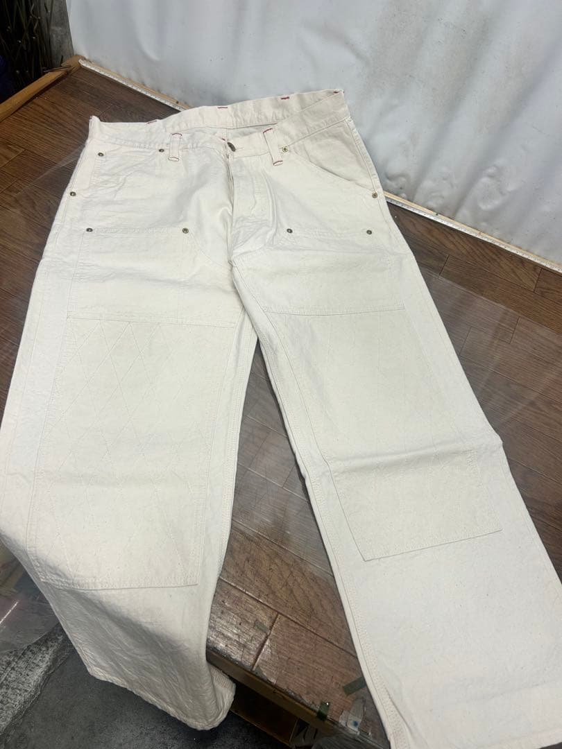 トロフィークロージング　ダブルニー　スタンダード　ホワイト　ダックパンツ