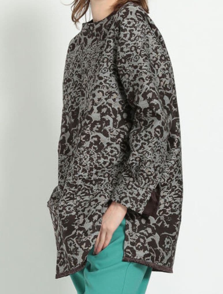 冬大セール❗️maturely♥フラワージャガードフリンジジャケット