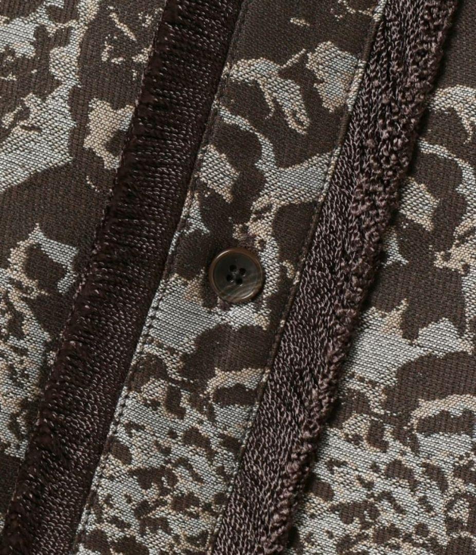 冬大セール❗️maturely♥フラワージャガードフリンジジャケット