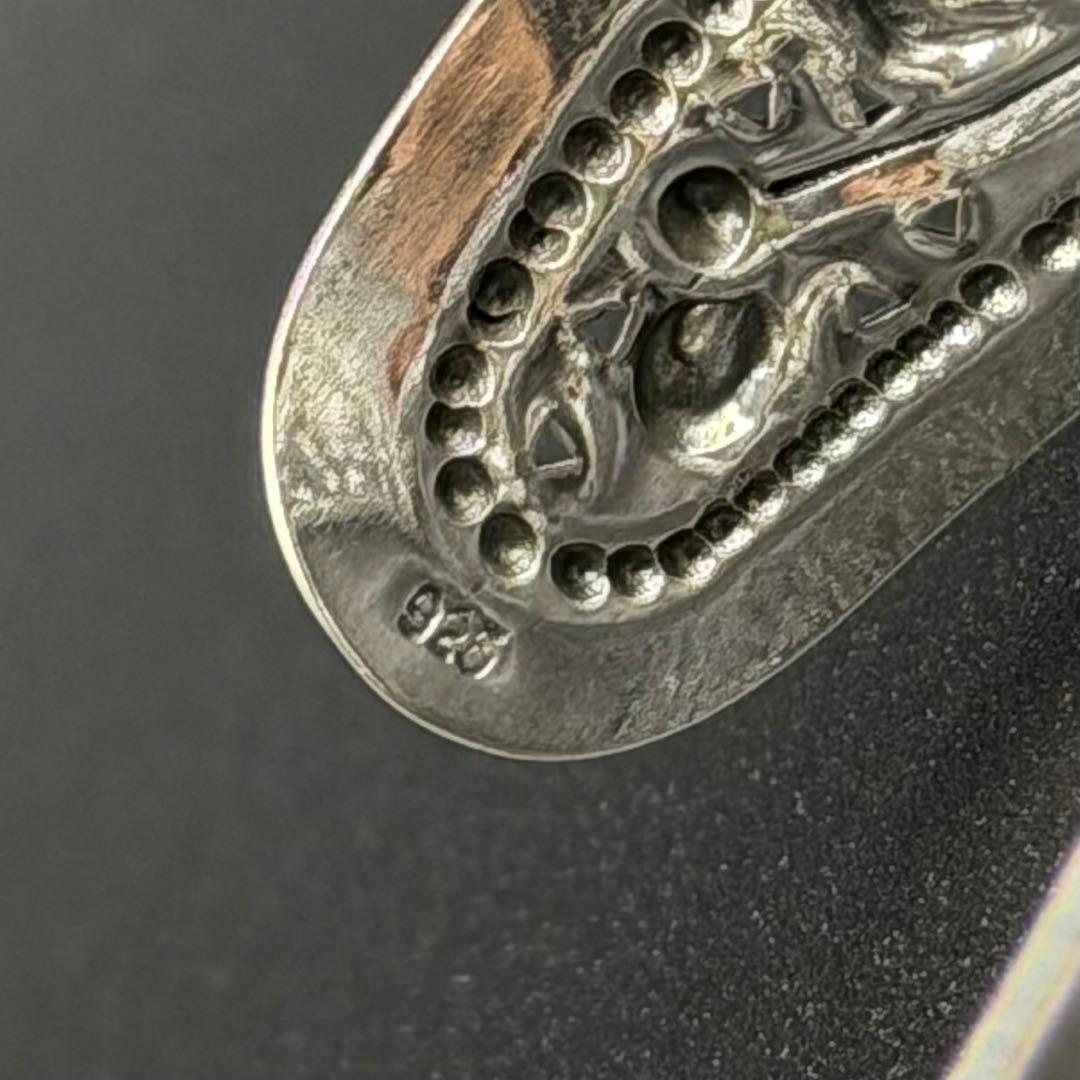 【ガトーショコラ】シルバー925 花柄カフバングル