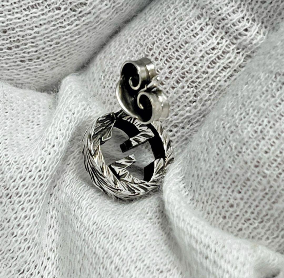 限界価格‼️GUCCI 燻‼️インターロッキングピアス　片耳‼️