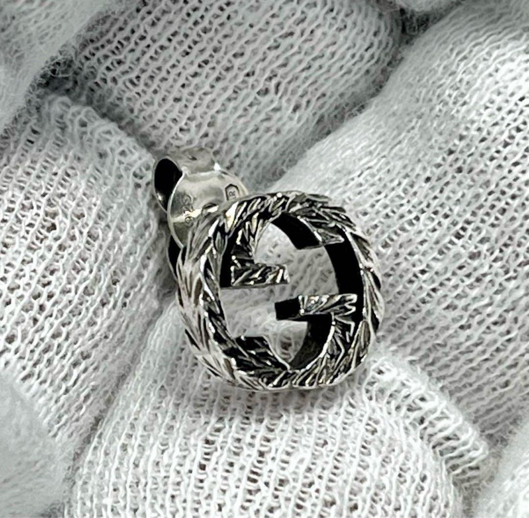 限界価格‼️GUCCI 燻‼️インターロッキングピアス　片耳‼️