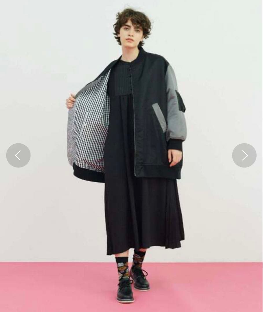 FRAPBOIS ギンガムリバーブルゾンコート