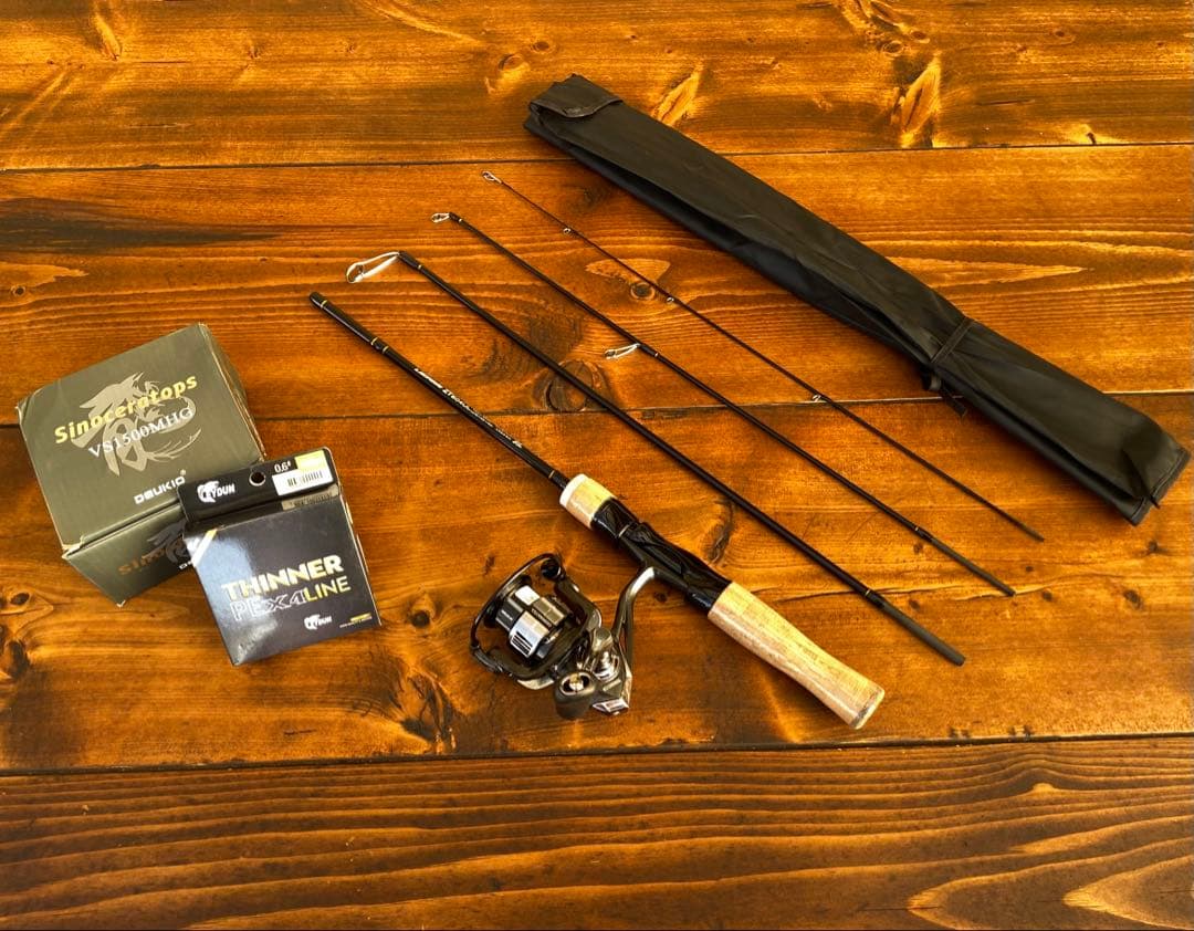 渓流釣りセット　トラウトロッド　パックロッド　604UL 523UL 長さ調節