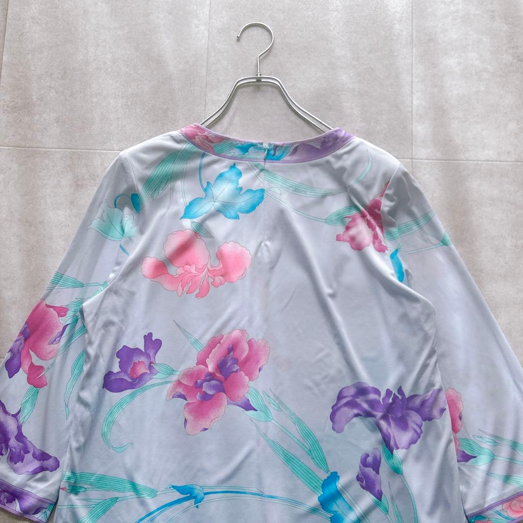 近年 LEONARD レオナール チュニック カットソー　トリム カンカン 44