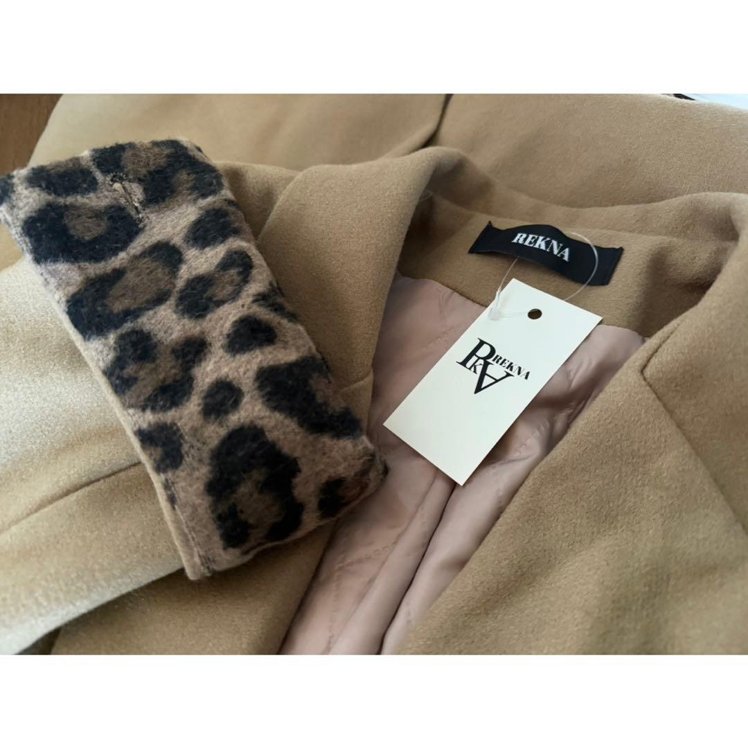 リケーナ 袖レオパード ロングコート