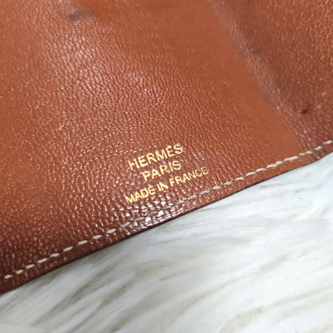専用 HERMES ベアン キーケース ブラウン 金 ４連 箱付き