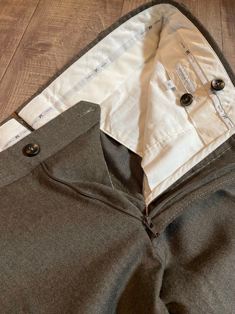 PT TORINO ノープリーツ ウール ストレッチ SUPER SLIM 秋冬