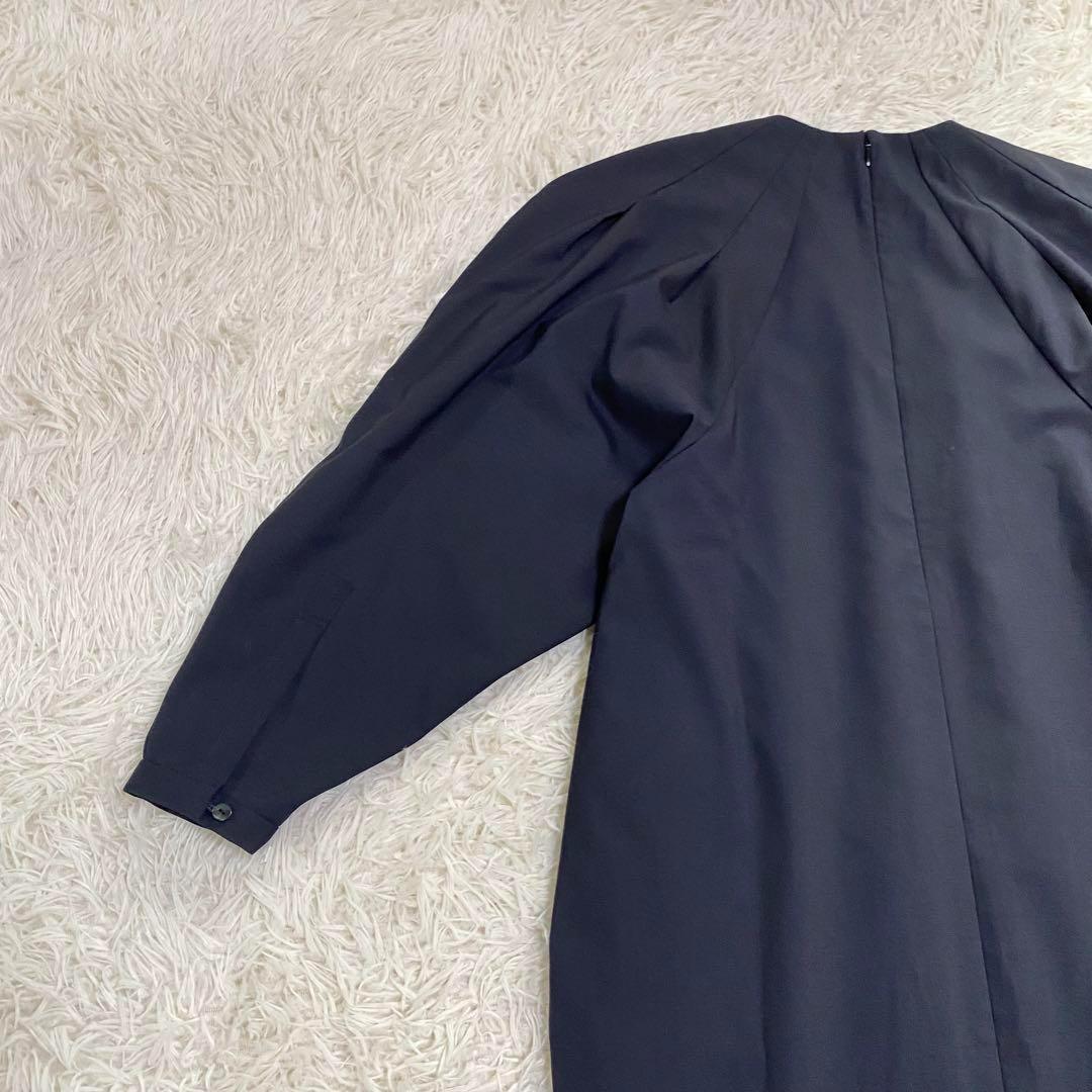 美品✨ ENFOLD MERMAID COCOON DRESS ネイビー 38