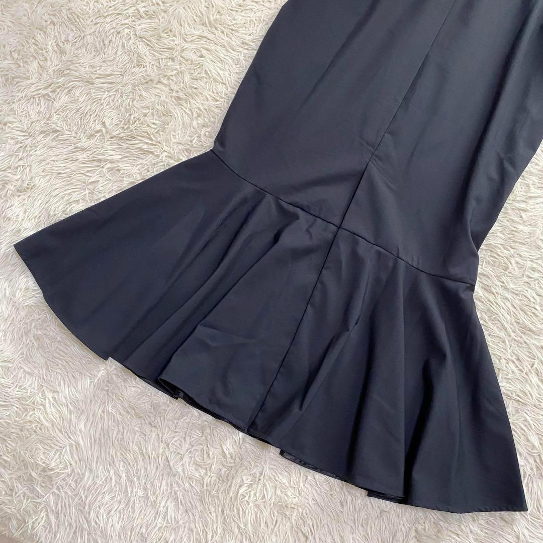美品✨ ENFOLD MERMAID COCOON DRESS ネイビー 38