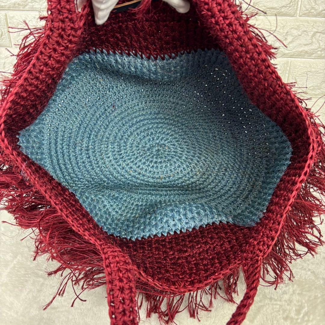 【美品】MARNI トートバッグ カゴバッグ フリンジ バイカラー 22SS