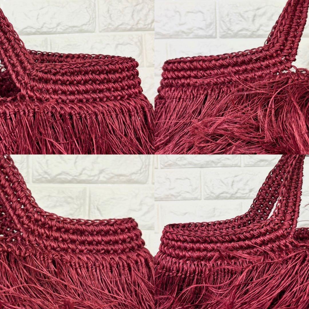 【美品】MARNI トートバッグ カゴバッグ フリンジ バイカラー 22SS