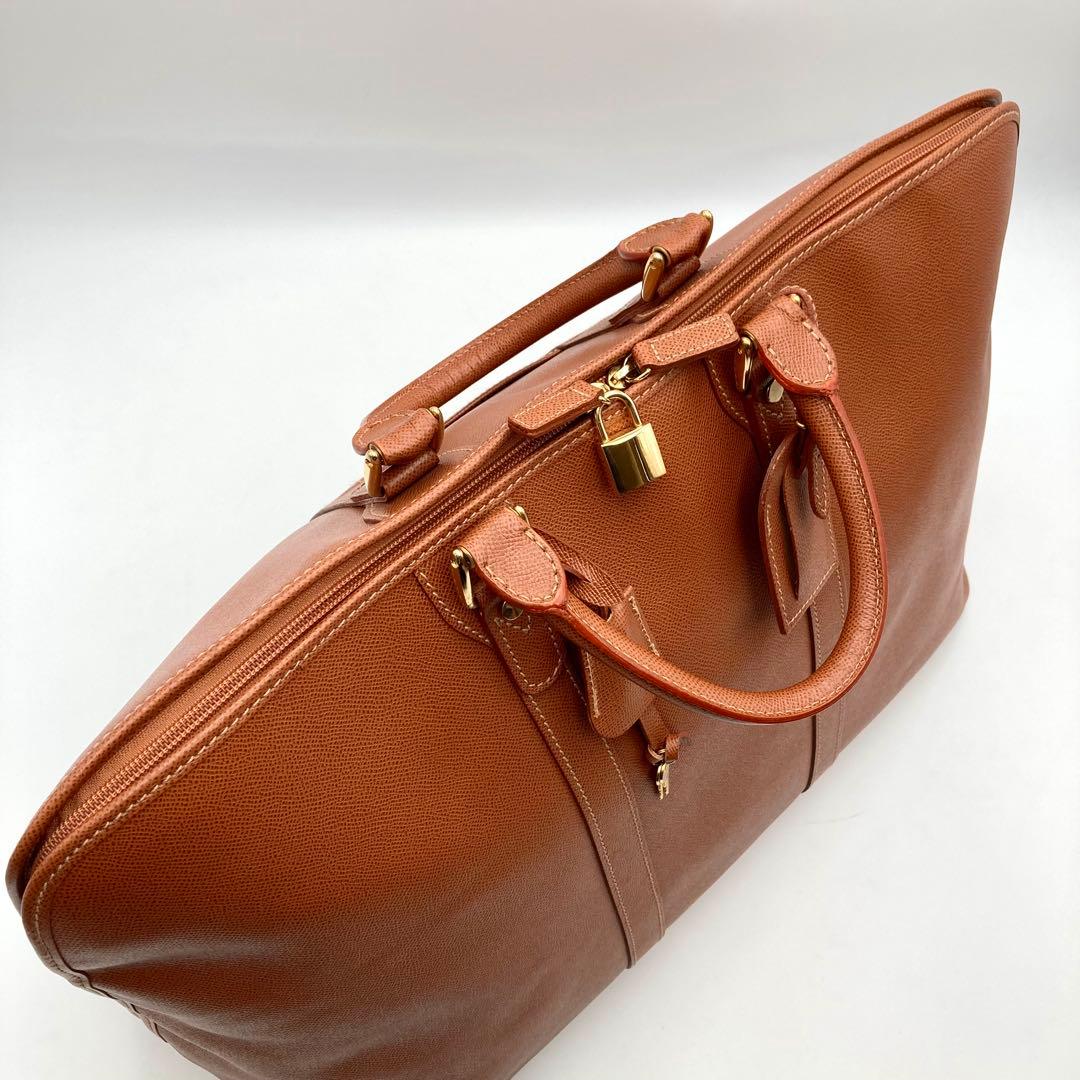 希少！超美品✨MORABITO ボストンバッグ 旅行鞄 大容量 レザー 茶色 鍵